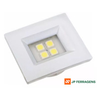 E514.B LUMINARIA RETANGULAR 4 SUPER LED 6000K 110/220V ACAB BRANCA