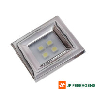 E519.C  LUMINARIA QUADRADA 4 LEDS 6000K CROMADO