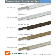 PERFIL PUXADOR FACETATO RM-183 BRONZE 3 M ROMETAL