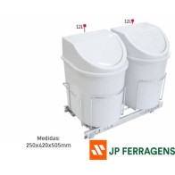 8718 LIXEIRA ECOLOGICA DE BASE 24L CR C TRILHOS 250X420X470M