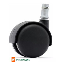 RODIZIO NYLON PRETO COM PINO S/ FREIO 50M C/ANEL 40KG TR-1047