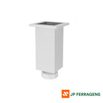 24620 PÉ PLASTICO QUADRADO 100 MM PRATA 